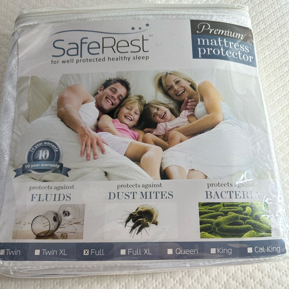 SafeRest 100% Waterproof Full Size Mattress Protector